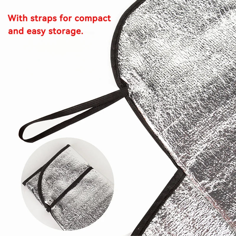 Car Windscreen Snow and Sun Cover with Door Flaps
