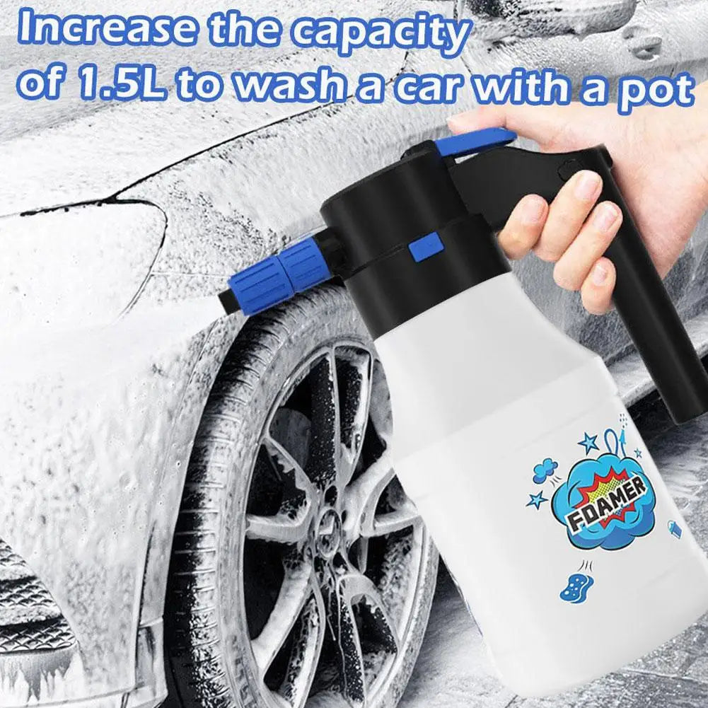 Electric Foam Sprayer Foam Generator for Car Wash Lithium Battery Foam Lance 1h Endurance Car Wash Towel Foam Wash