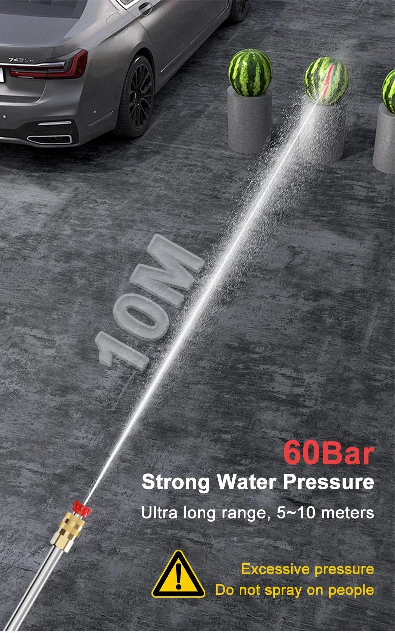 Cordless 60Bar Electric Car Wash Gun with Foam Generator
