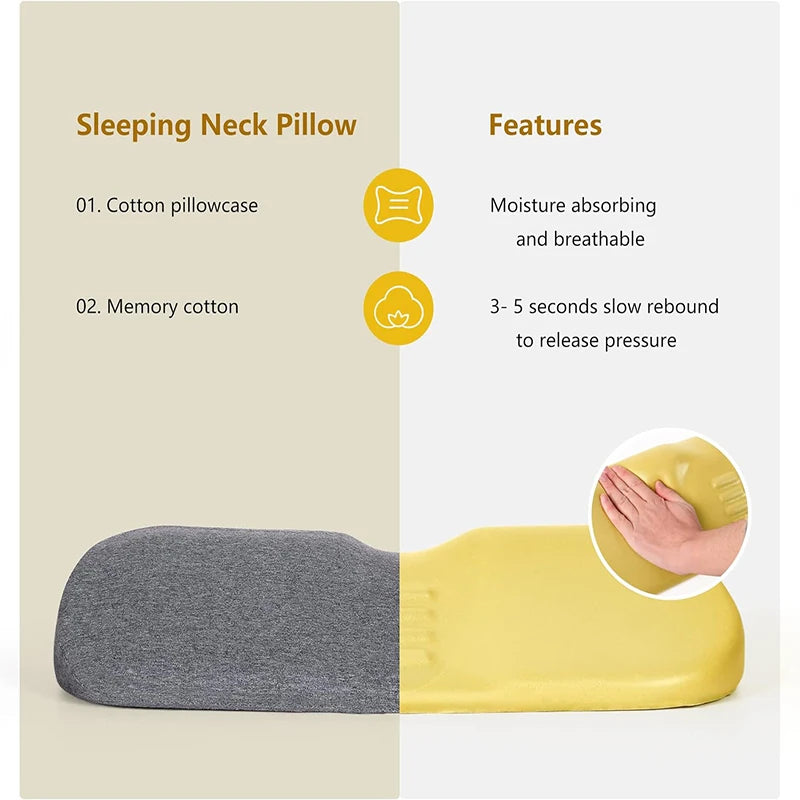 Cervical Memory Foam Contour Pillow for Side Sleepers