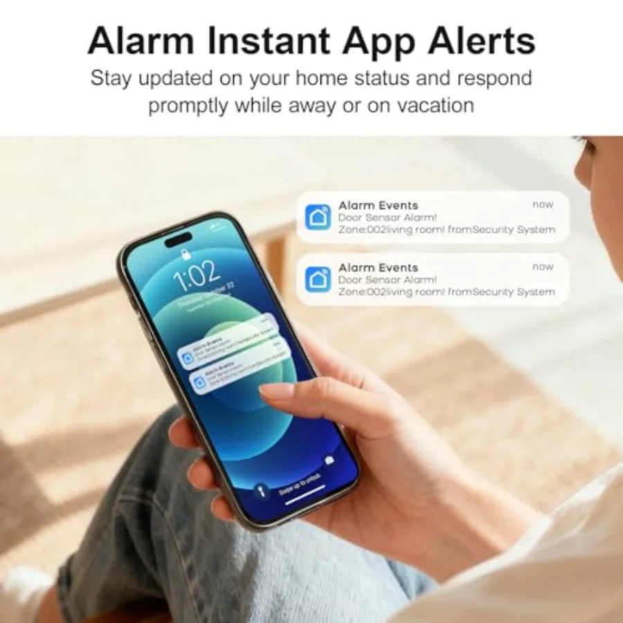 Wireless Home Alarm System with Instant App Alerts, 4-Piece DIY Kit