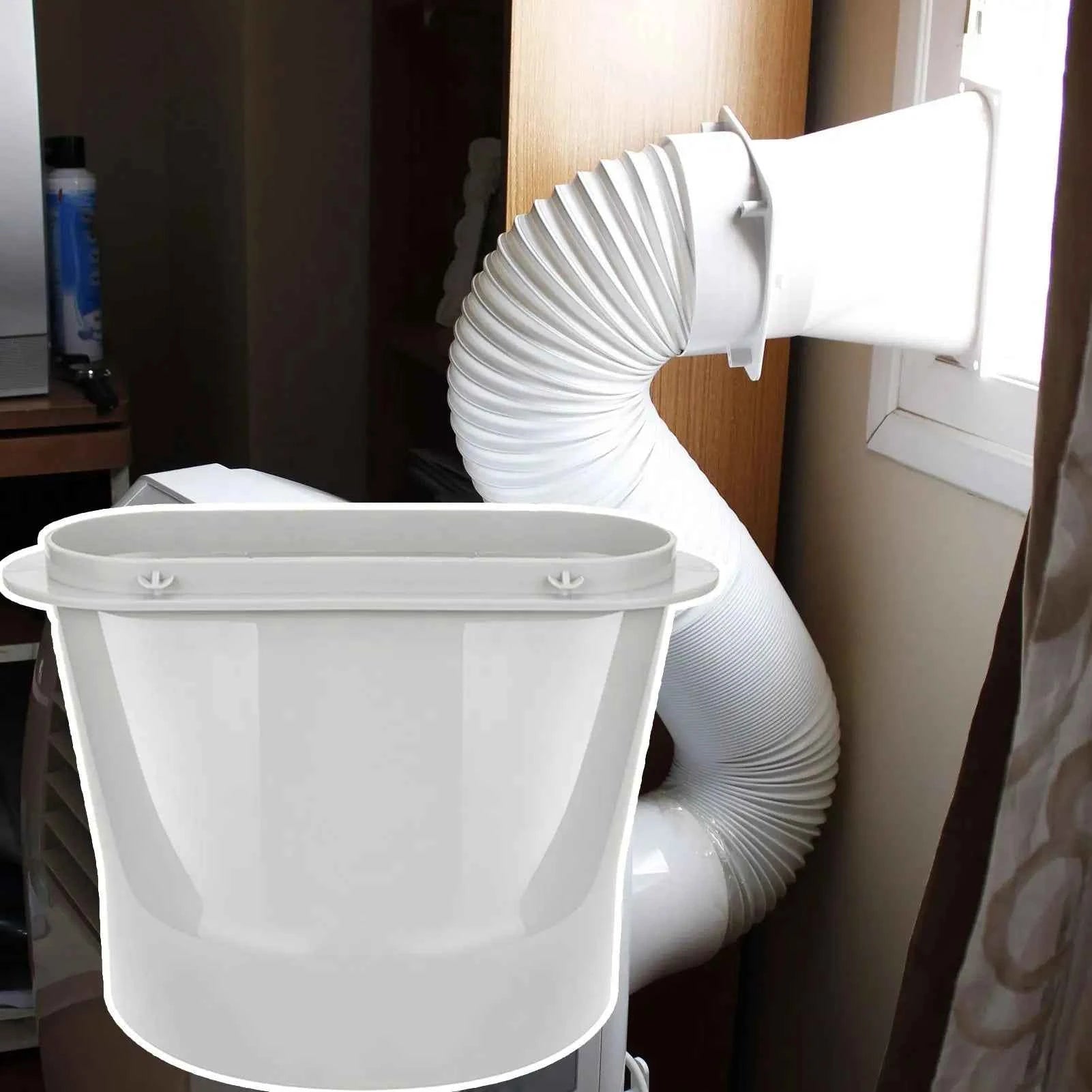 Portable Air Conditioner Hose Adapter Flat Window Tube Coupler Air Conditioner Exhaust Hose Coupler for 130mm/150mm Diameter 
