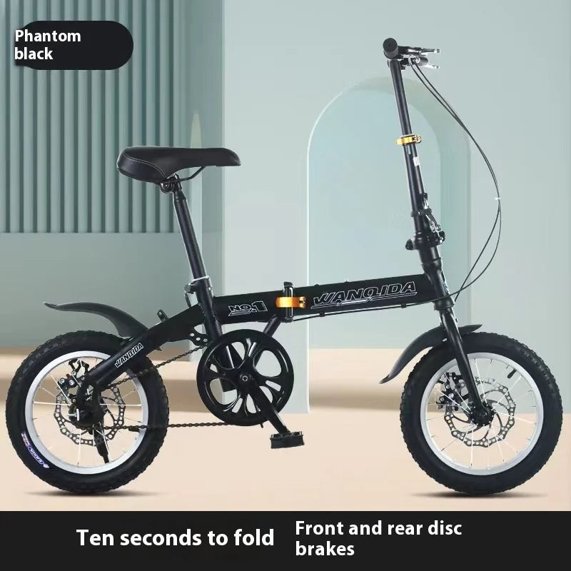 12" mini sklopivi bicikl s disk kočnicama – kompaktni gradski bicikl