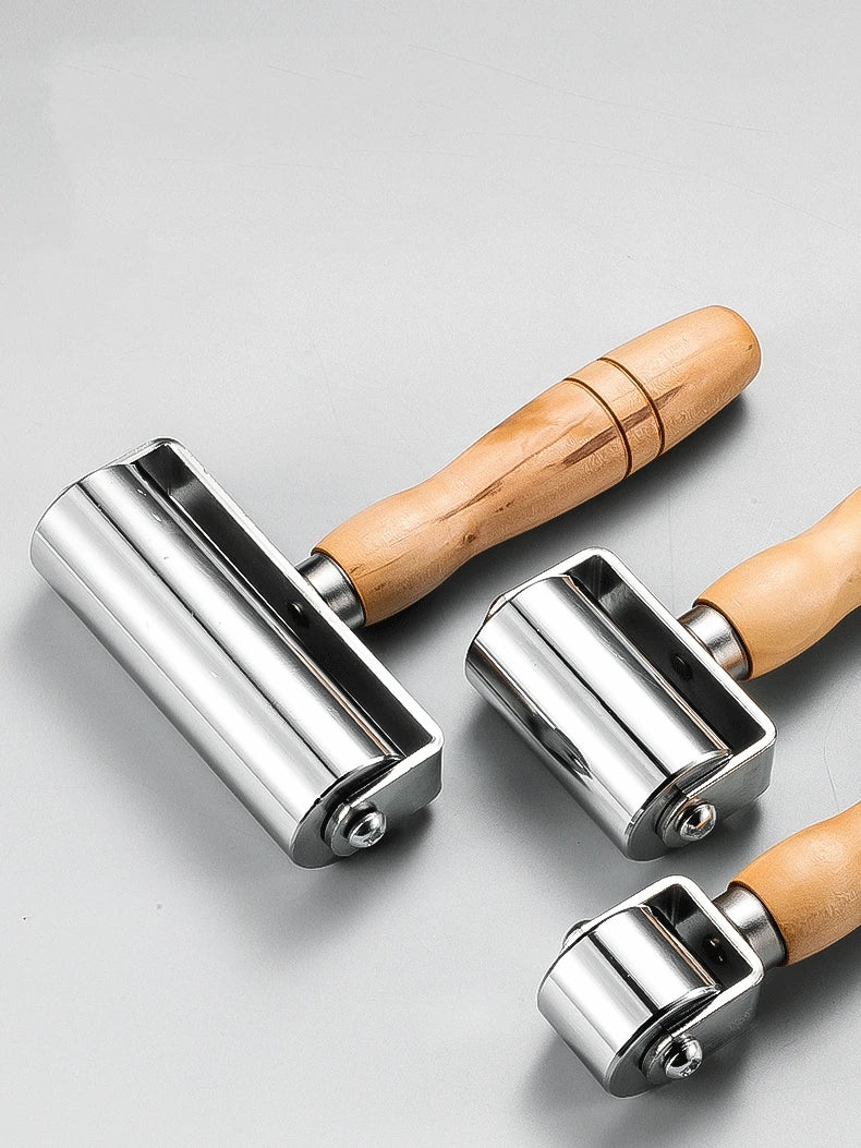 Wooden-Handle Leather Seam Roller