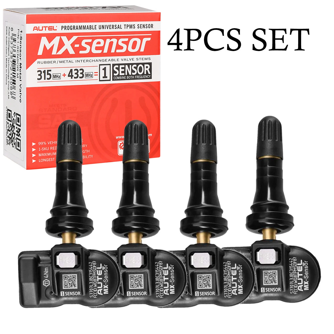 Autel MX TPMS-sensor 2-i-1 315MHz & 433MHz klonbar