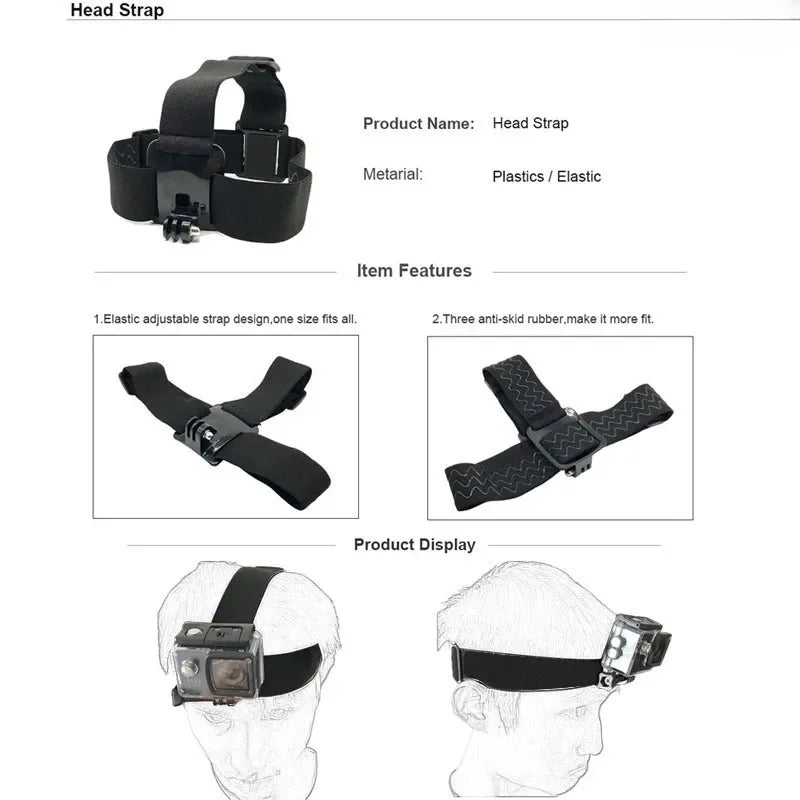 14-Piece Action Camera Mount Accessory Kit