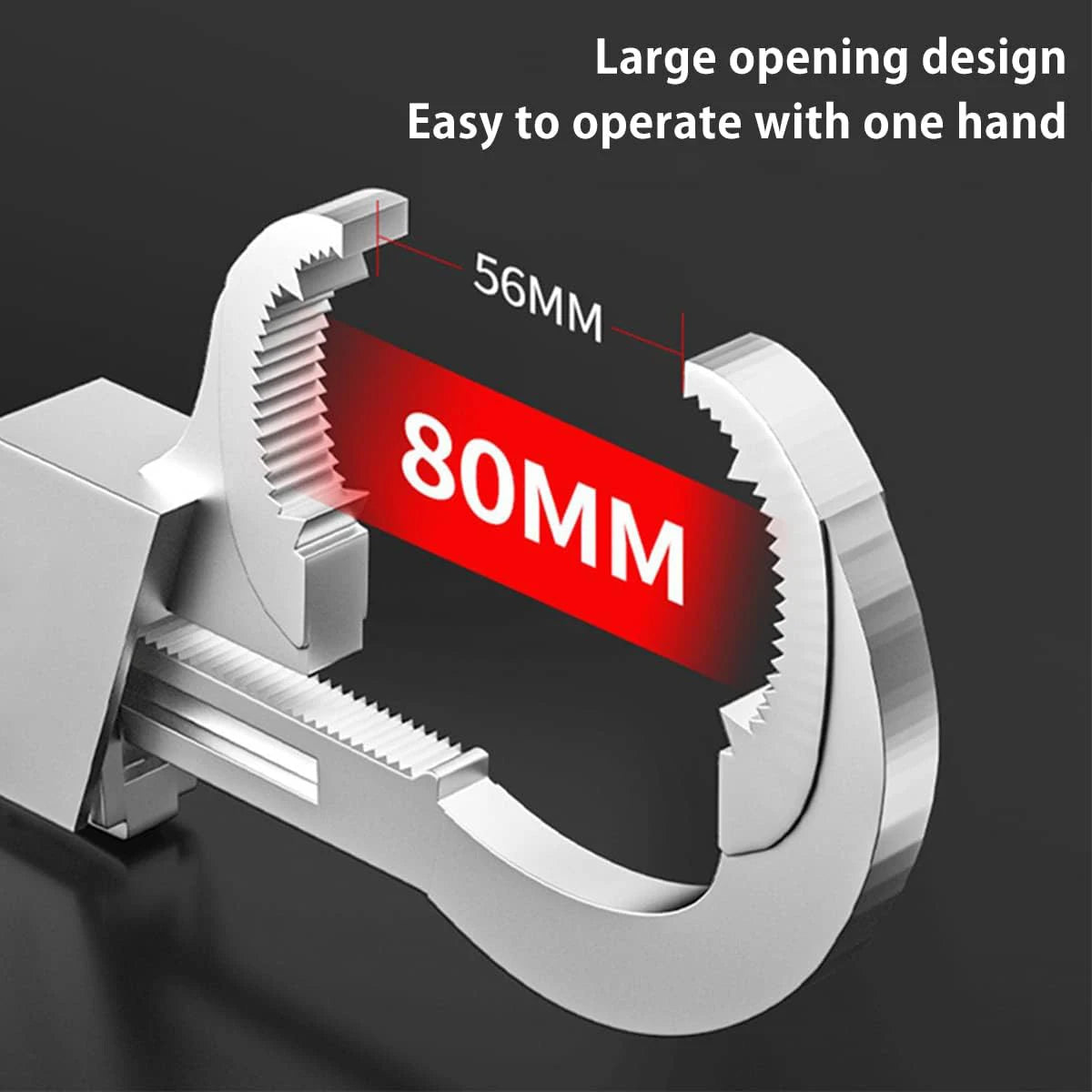 Wide-Opening Adjustable Plumbing Wrench