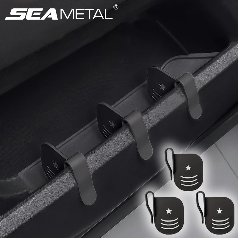 SEAMETAL 3Pcs Car Side Door Organizer Dividers Adjustable ABS Clip Organizer Storage Slot Partition Universal for All Vehicles