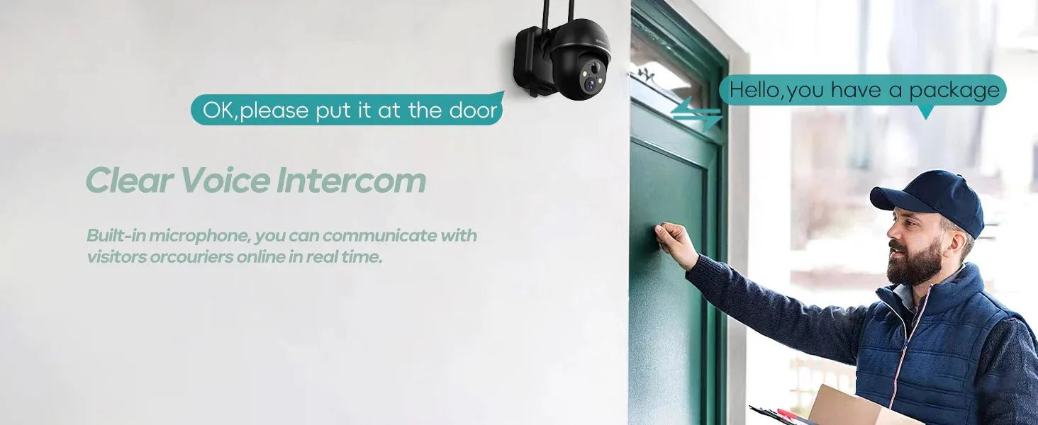 ZUMIMALL bežična sigurnosna kamera s baterijom 3MP noćni vid