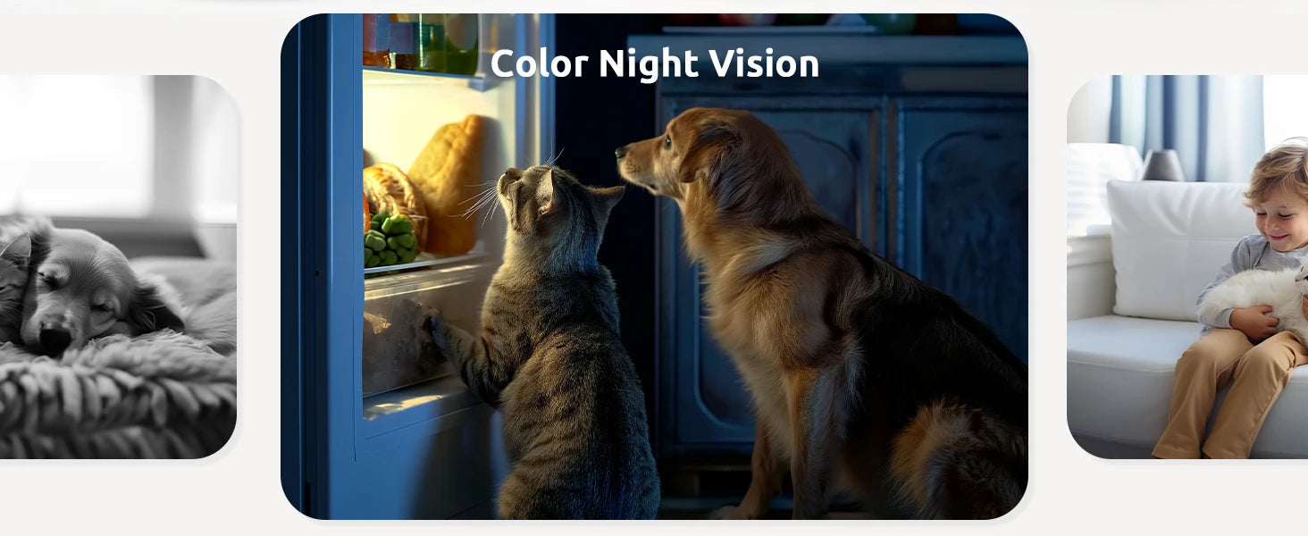 2 Pcs Blurams Indoor Security Camera 2K, Home Security Camera for Dog/Elder, Security Camera with One-Touch Call Update A31S-2pc