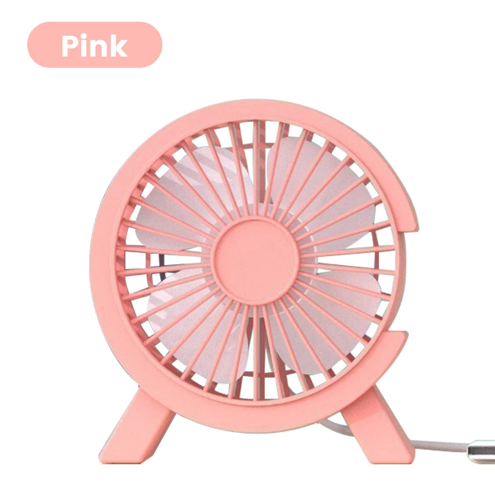 Mini USB Rechargeable Table Fan for Desk, Dorm, and Office