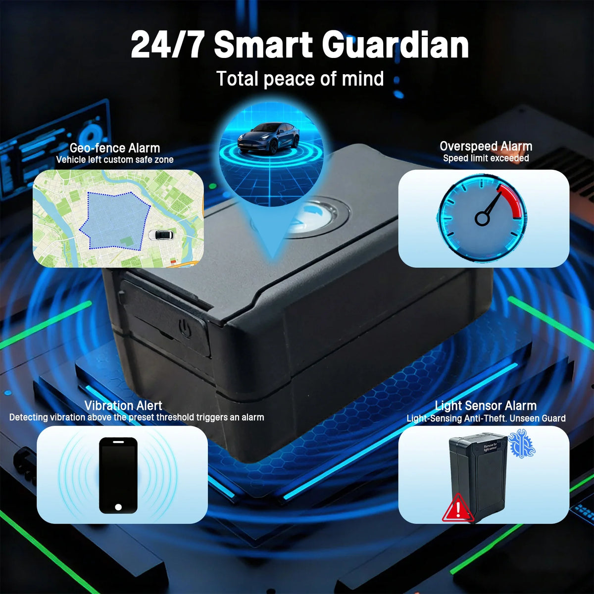 4G GPS Tracker 6000mAh Portable GPS Via Satellite Car Alarm Real-Time GPS Locator Magnetic Tracking Device 90 Days Standby Time