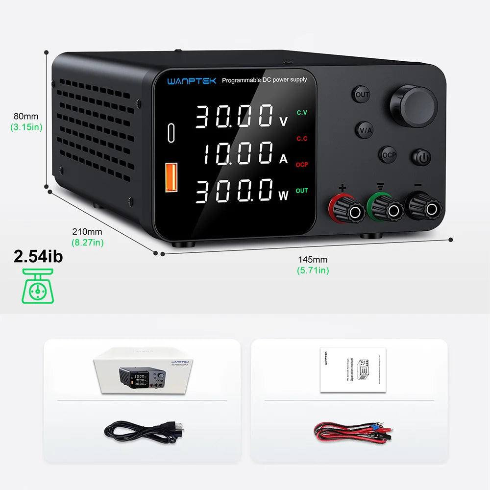 Adjustable Laboratory DC Power Supply with Short Circuit Alarm