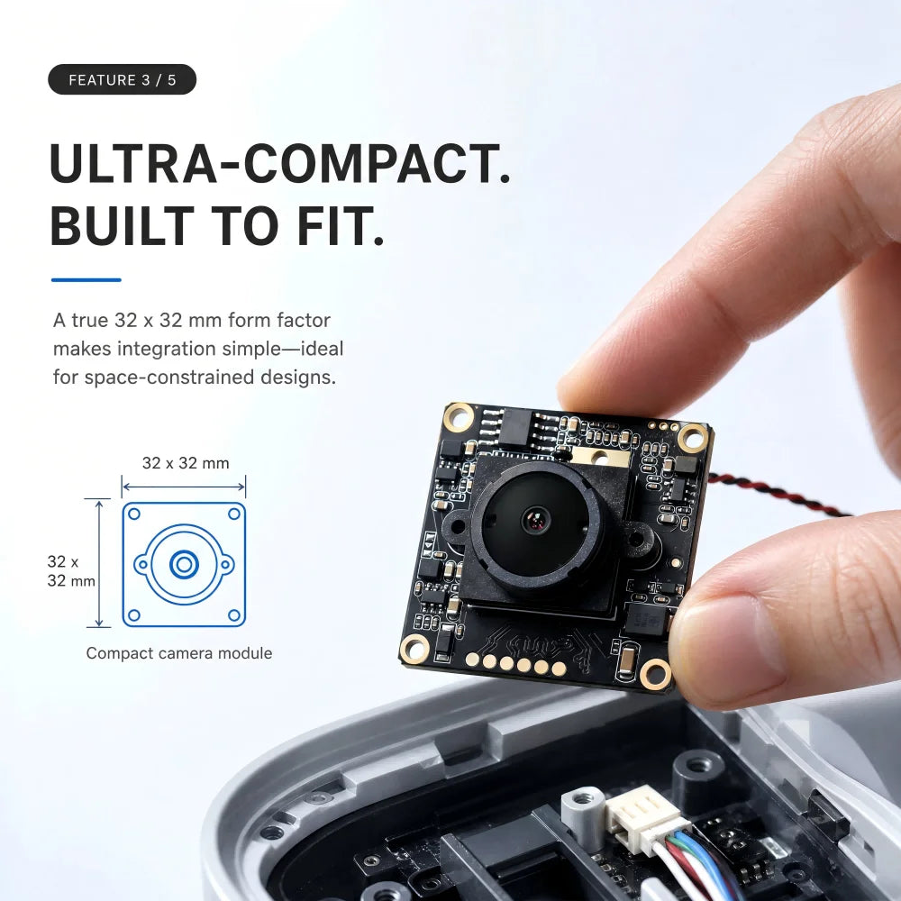 2MP Mini IP Camera Board 1080P 50fps Black Light Illumination
