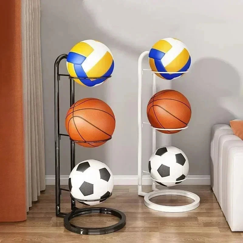 Suporte metálico para bolas desportivas, 1–5 níveis