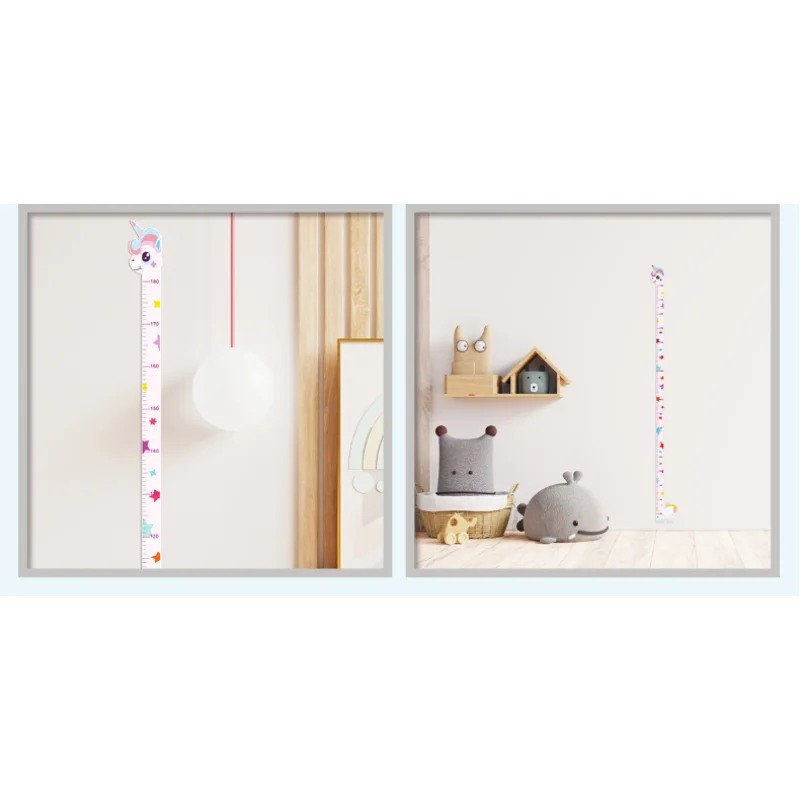 1PC wall sticker measuring instrument ruler for measuring height, cartoon height sticker wallpaper can be removed