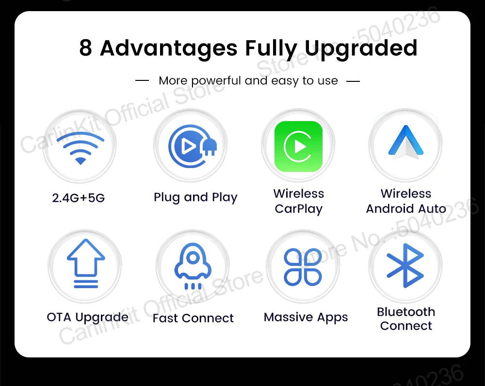 Wireless CarPlay and Android Auto USB Adapter