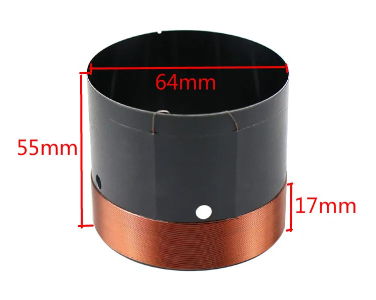 8 ohms högtalarspolar, 63.5–65.5 mm, par