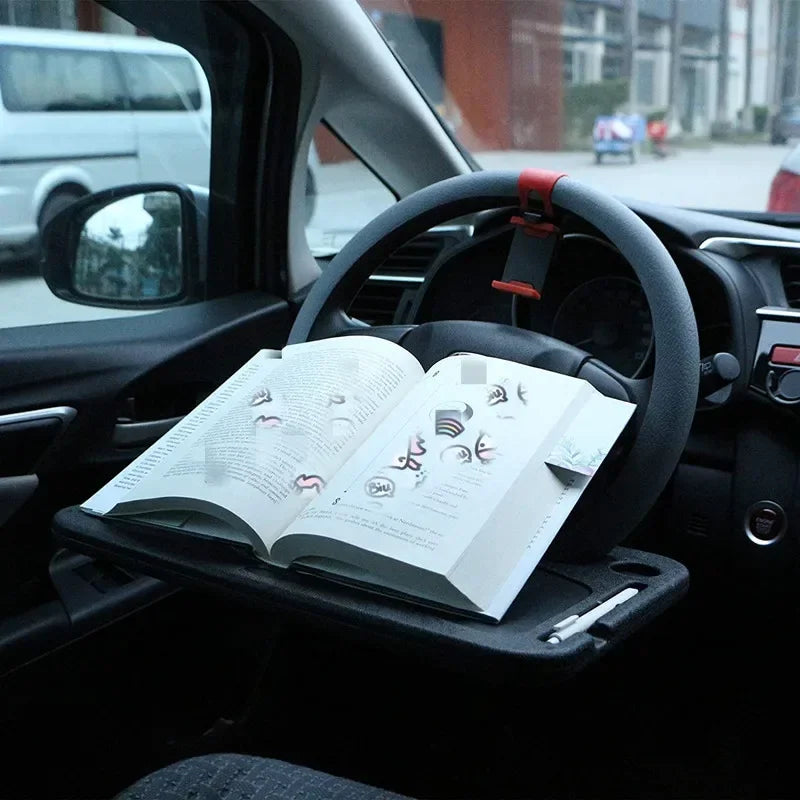 Vassoio per volante per auto parcheggiate