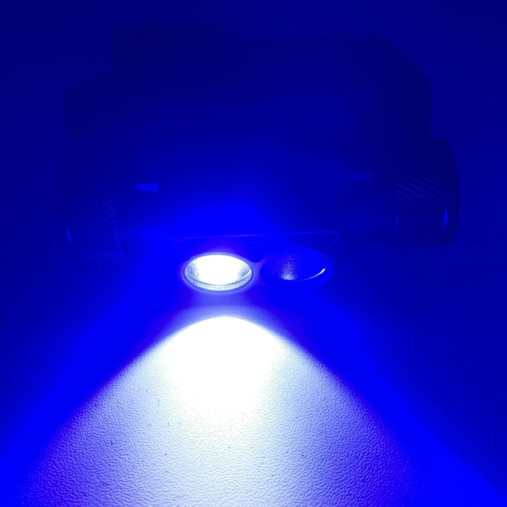 LED Headlamp High Power White Blue Rechargeable USB Type-C