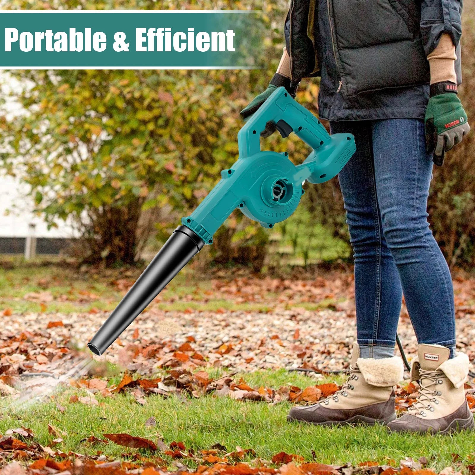 Cordless Leaf Blower with 2 Batteries