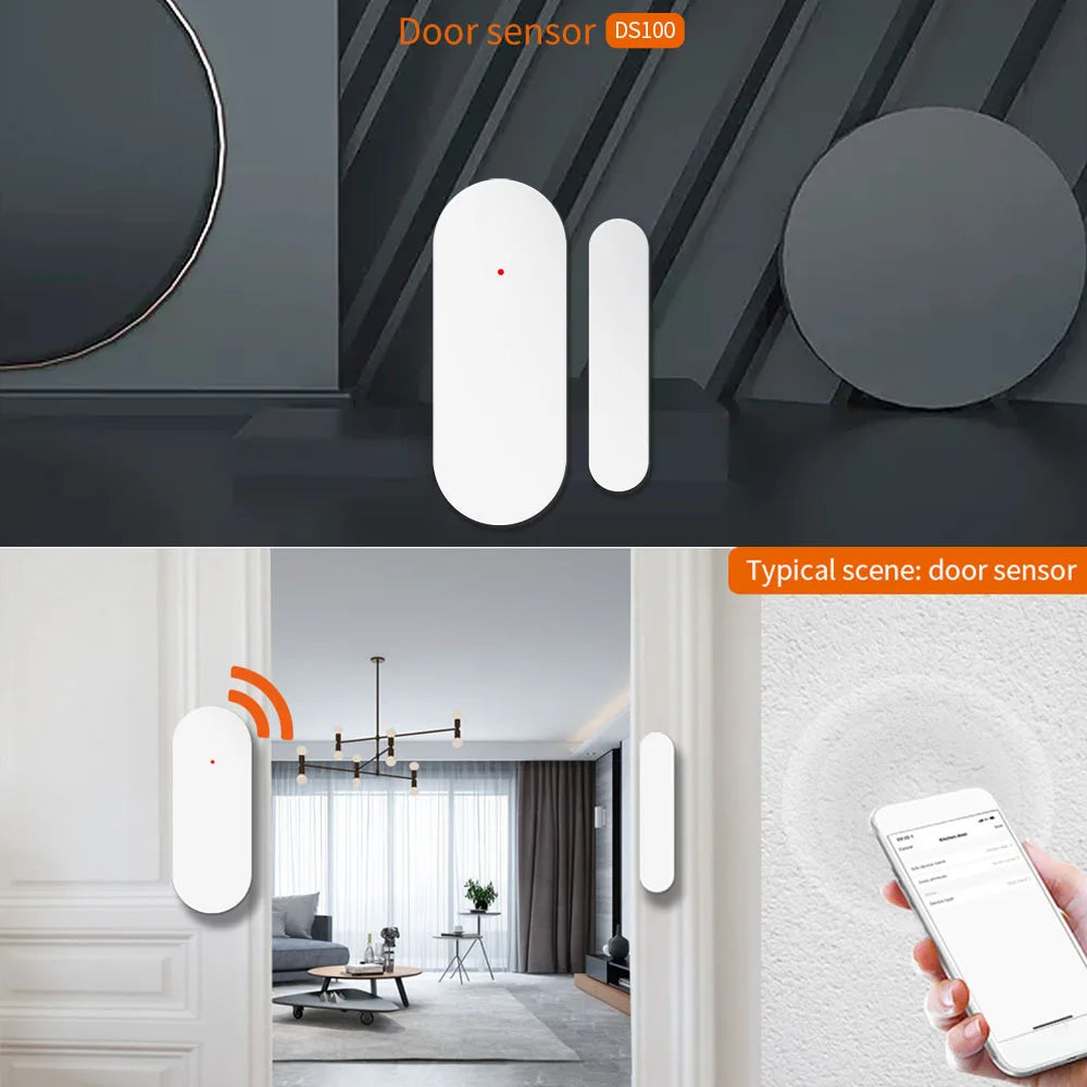 Staniot Smart 433MHz Detector de Puerta y Ventana Inalámbrico Magnético Sensor de Puerta Ventana para Home Alarm Accessories para Sistema antirrobo