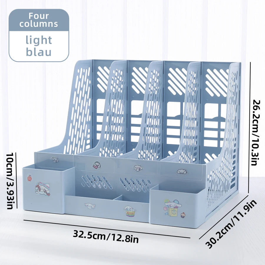 Four-Section Desktop File and Document Organiser