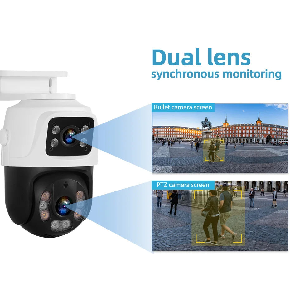 Outdoor 6MP PTZ PoE IP Camera with Human Detection