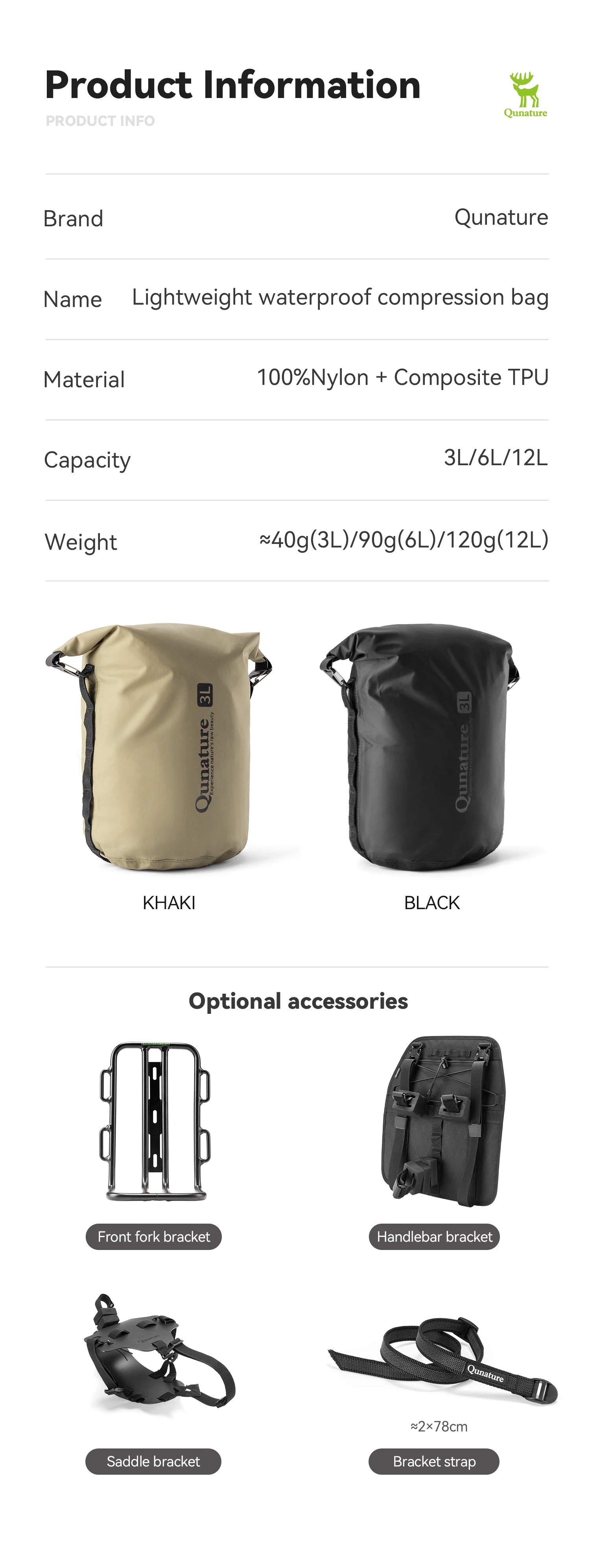 Ultraleichte Bikepacking-Gepäckträgertasche, wasserdicht, Nylon Fahrradspeicher