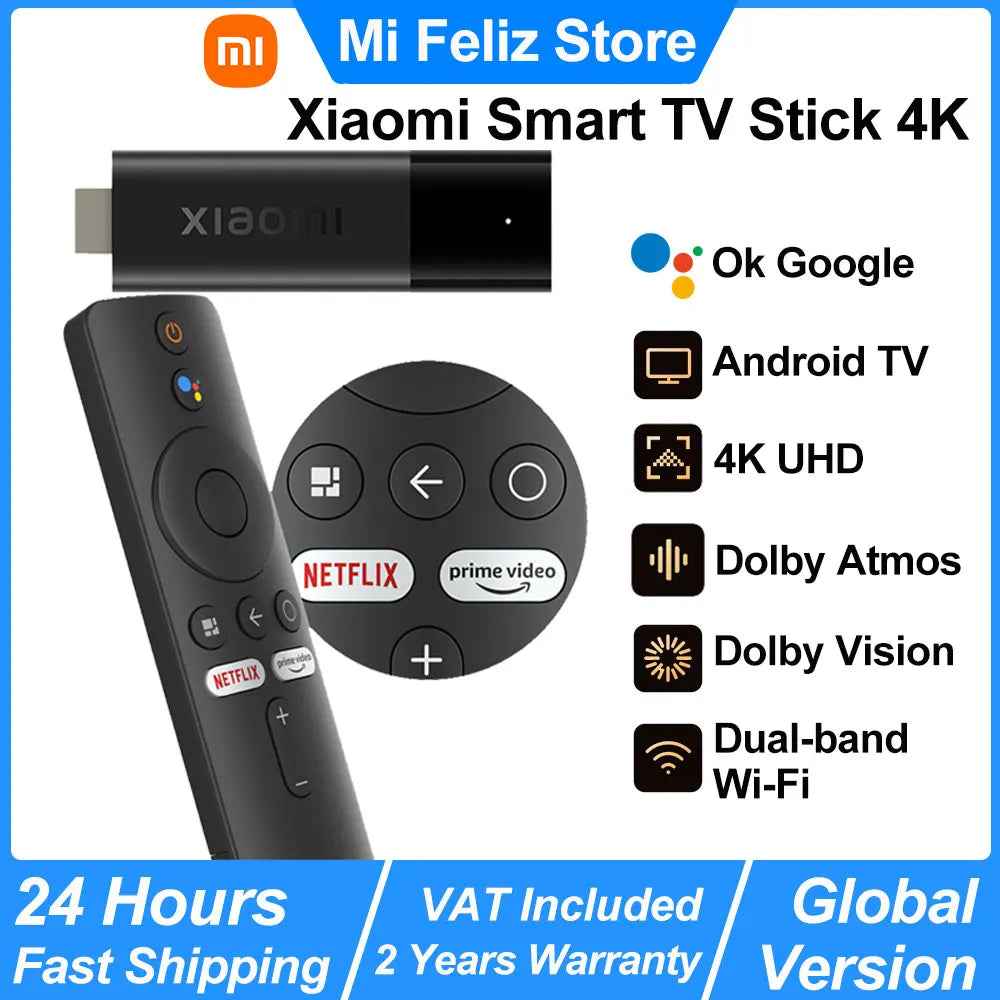 Xiaomi Smart TV Stick 4K Android Streaming Dongle