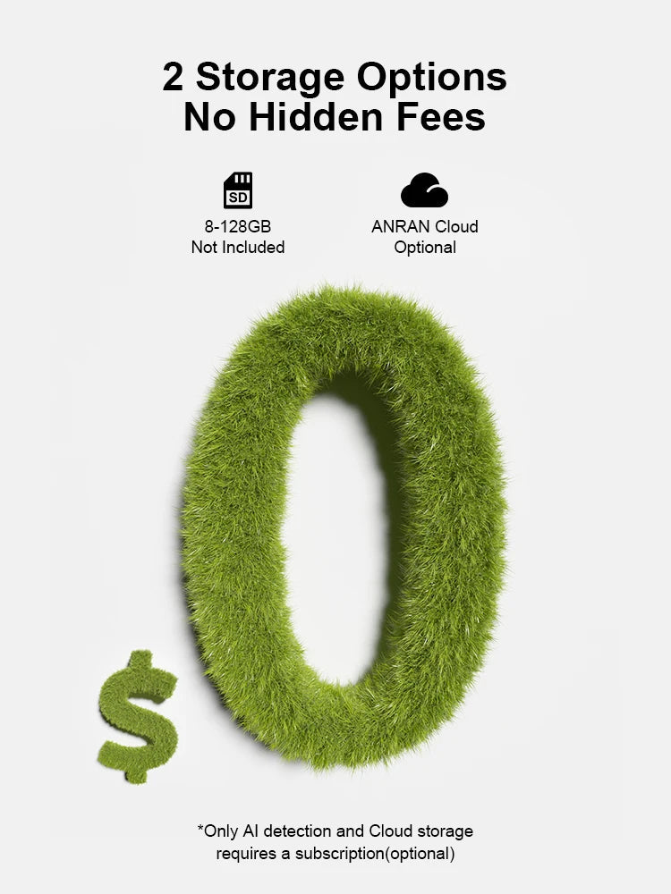 ANRAN 2K Solar Floodlight Wifi Camera Two Way Audio Surveillance Camera HD Color Night Vision Outdoor Wireless IP66 Waterproof