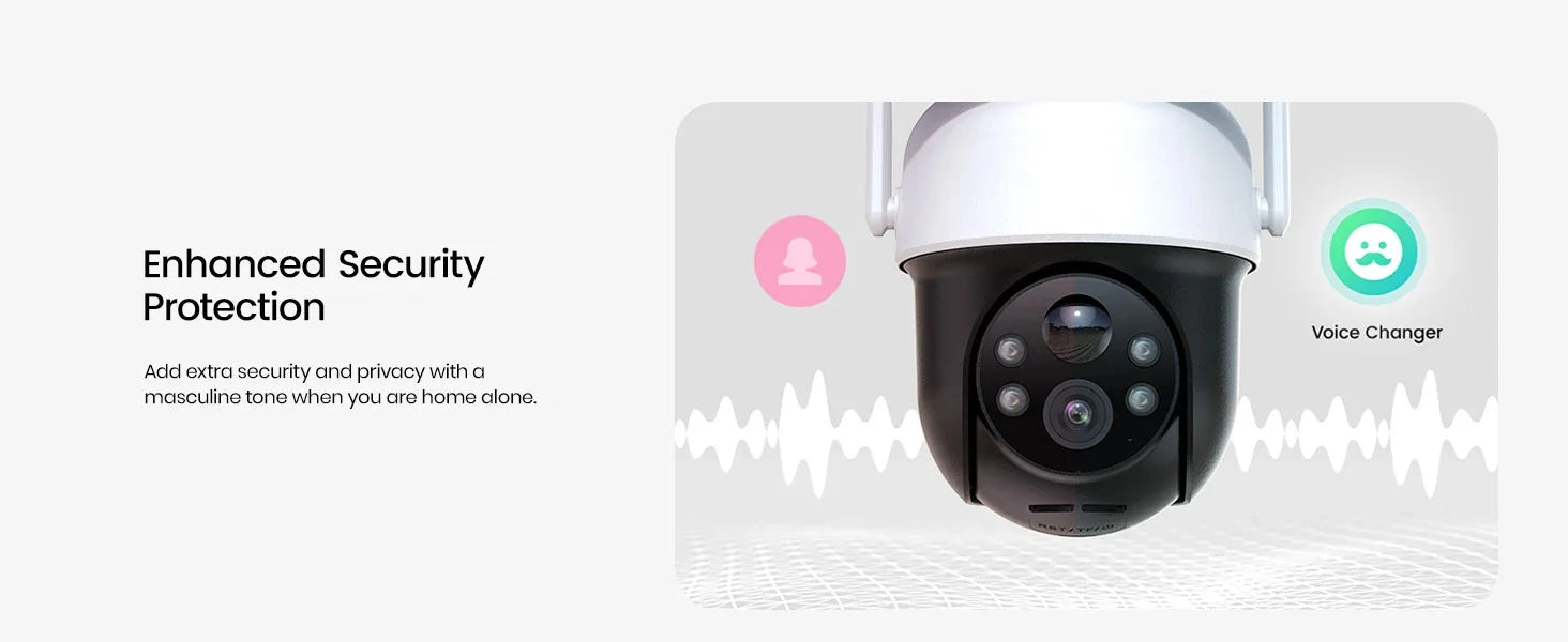 AOSU 3MP Solar Security Camera with 5000mAh Battery