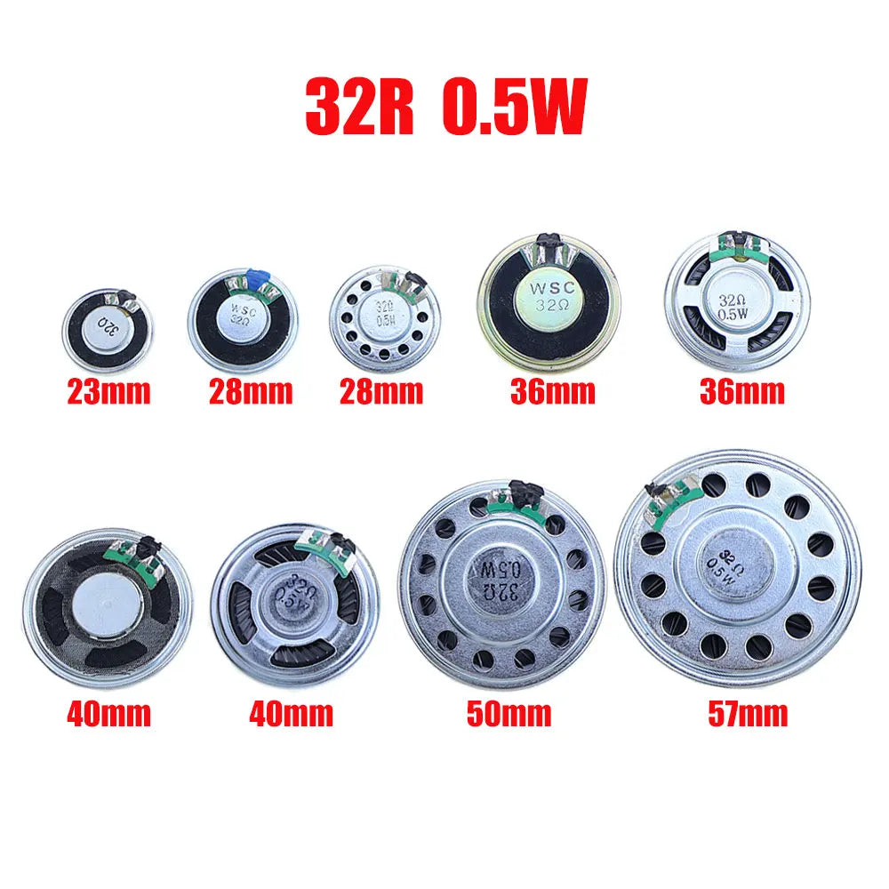 Mini Speaker Drivers, Impedance and Size Options, Pair