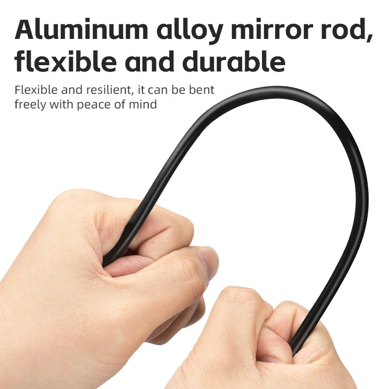 Bicycle Helmet Rearview Mirror with 360° Adjustable Viewing Angle