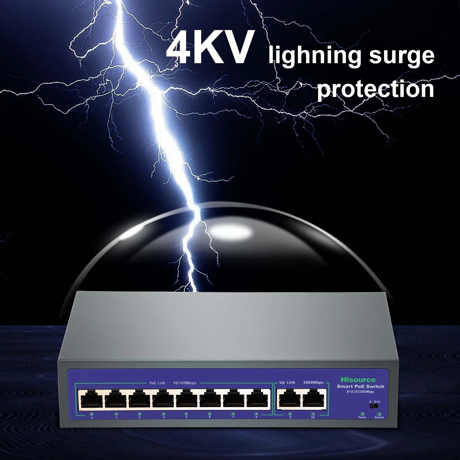 4 6 8 9 Port 10/100Mbps Ethernet Fast Switch High Power 120W POE Switch IEEE 802.3af/at with VLAN for IP Camera