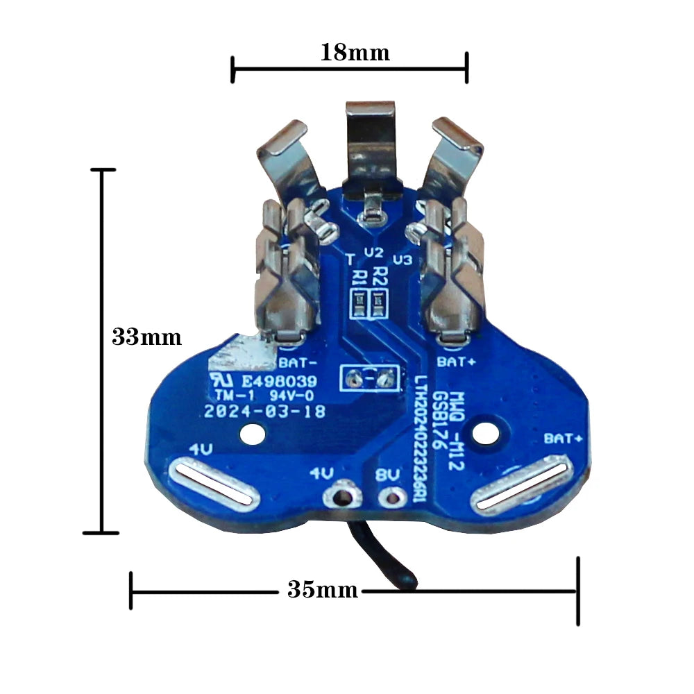 M12-batteri med BMS-beskyttelses-PCB for batteripakker kompatible med Milwaukee