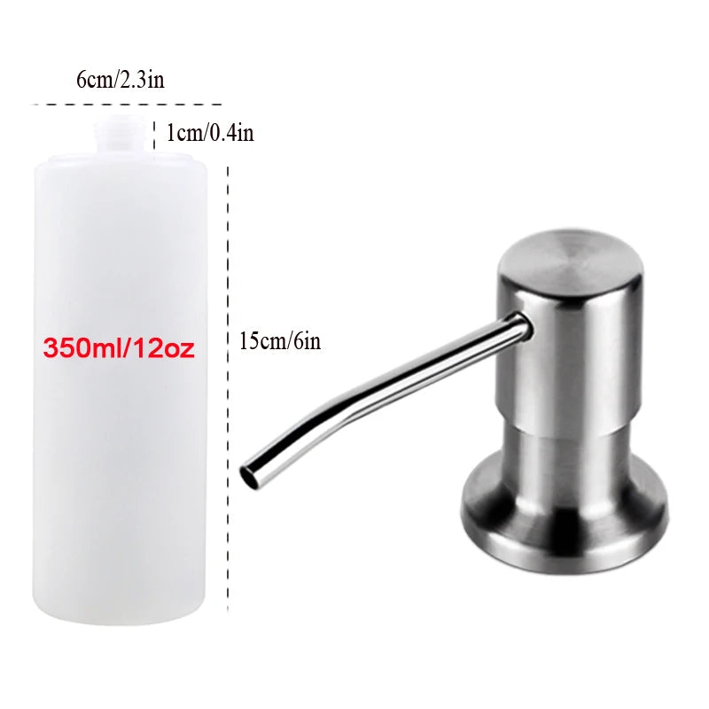 Soap Dispenser for Kitchen Sink, Kichen Sink Soap Dispenser,Extension Tube kit, Under Sink Soap Dispenser Pump, No Need More Ref