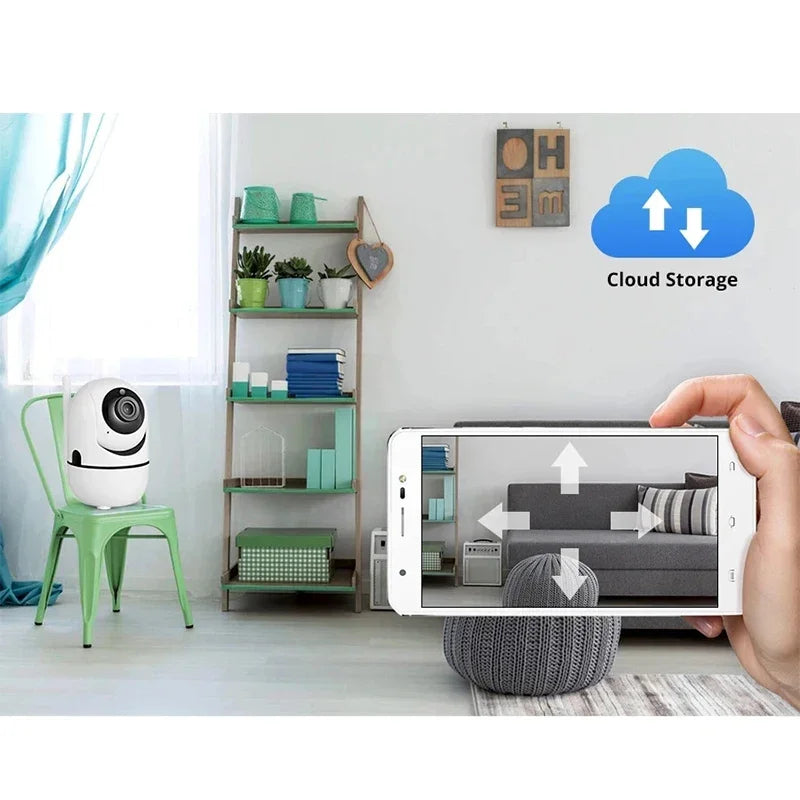 Indoor Wi-Fi Pan-and-Tilt Camera with Tracking & Card Options