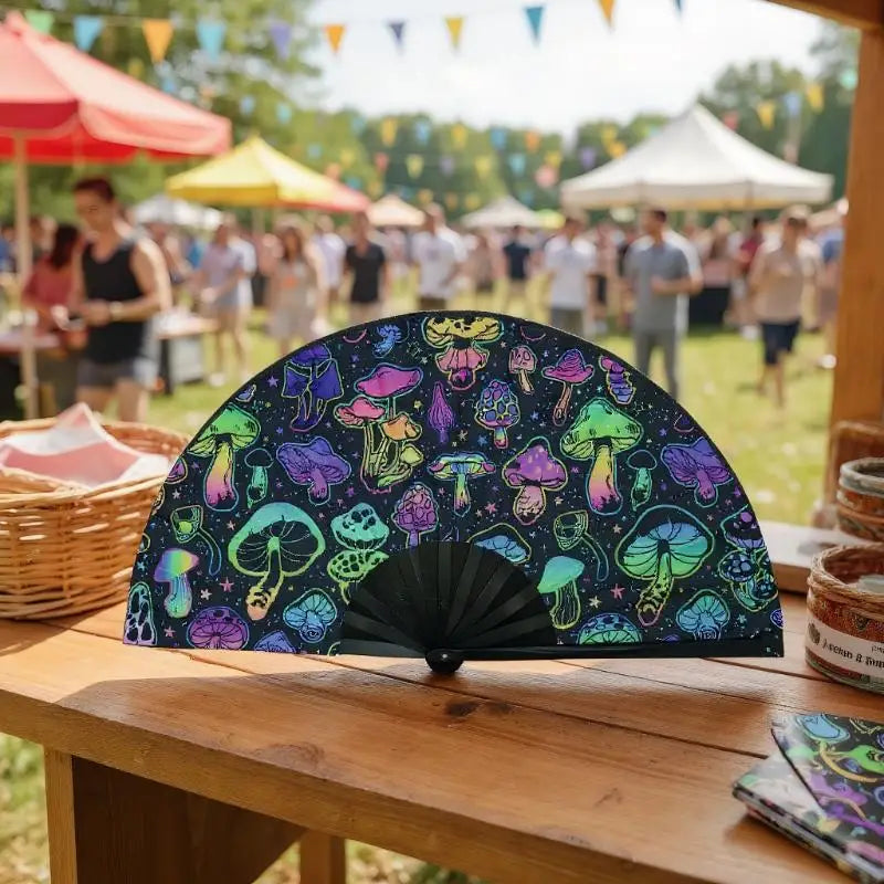 UV-Printed Bamboo Folding Performance Fan