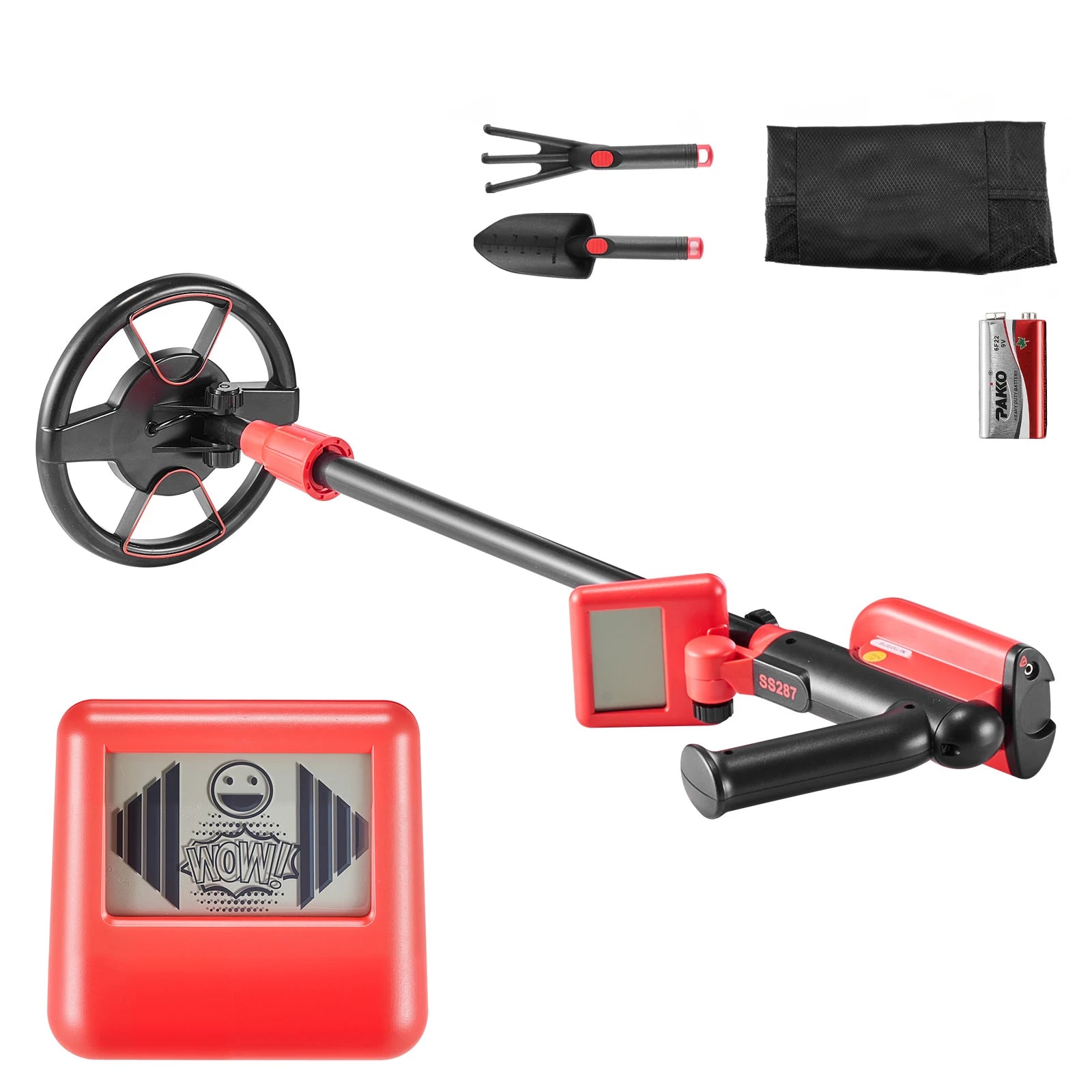 SucceBuy Metal Detector 6" Lightweight LCD Display IP68 Waterproof Search Coil Adjustable 22.8-33.8" High Accuracy For Hunting
