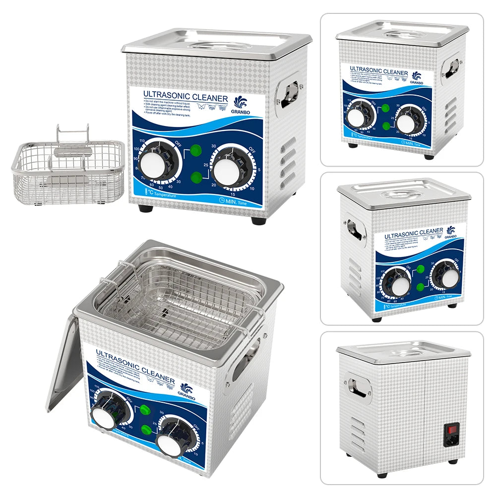 Ultrazvuková čistička 120W 1,3L s ohrevom a časovačom na šperky a okuliare