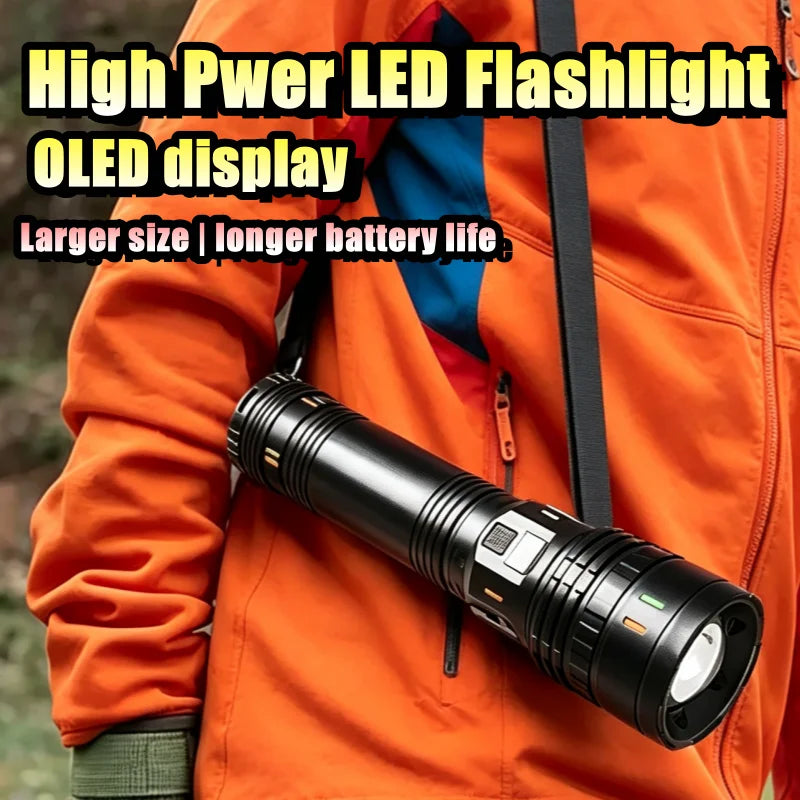 Rechargeable Zoom LED Torch, Large or Small COB Option