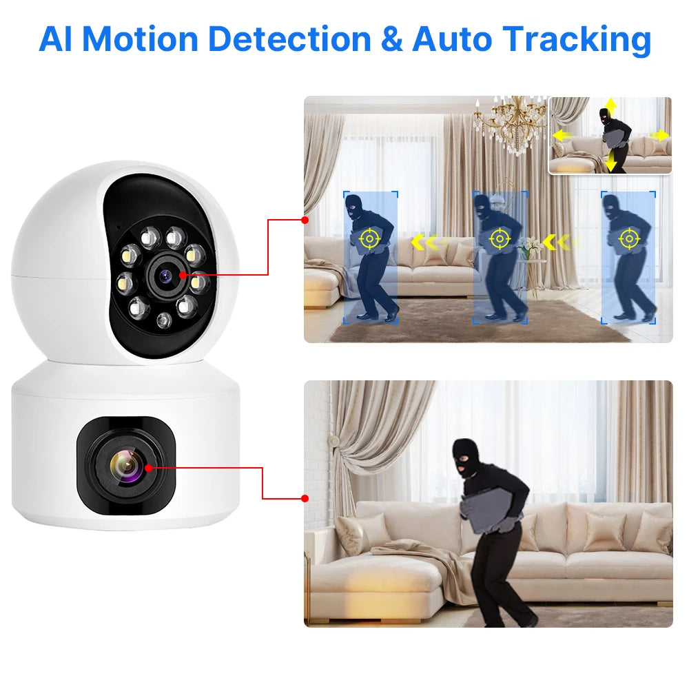2K 4MP PTZ WiFi Security Camera with Two-Way Audio