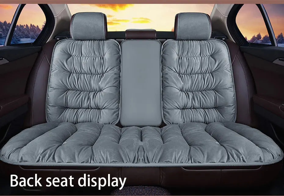 SEAMETAL Winter Car Seat Cover with Back Pad Warm Auto Seat Cushion Front Chair Protector Universal for Suv Pick-Up Truck Sedan