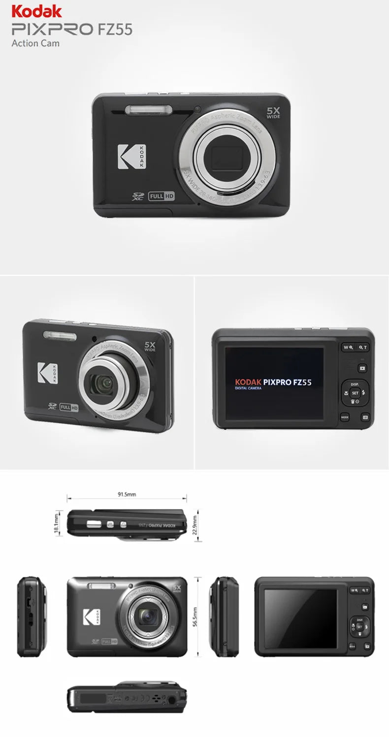 16MP Digital Camera with 5X Optical Zoom and Full HD Video