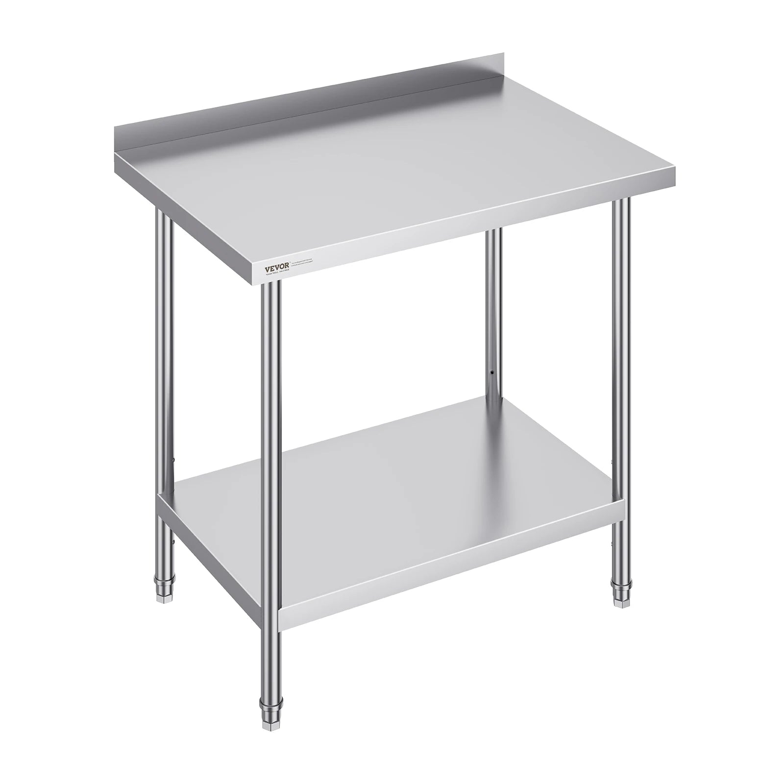 Stainless Steel Work Table with Adjustable Shelf for Kitchen Use