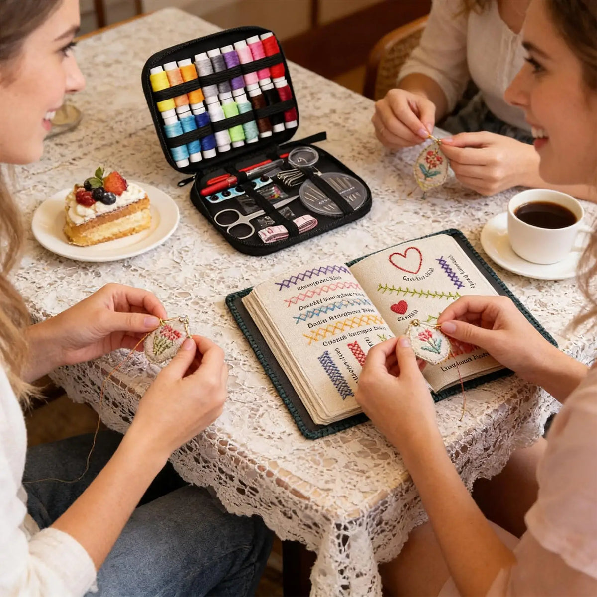 Embroidery Book for Beginners with 106 Patterns, Hoop and Needles