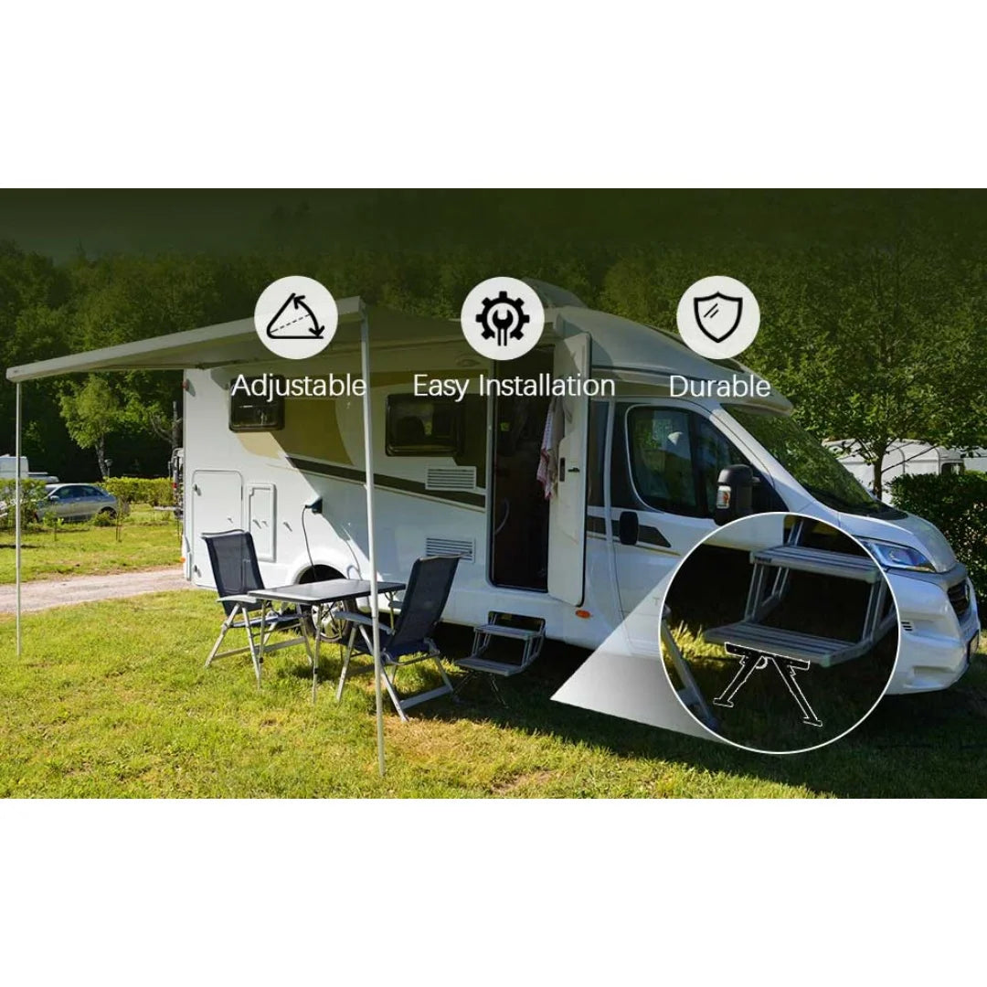 Heavy Duty RV Entry Step Stabilizer Foldable Ground Support Jacks Easy To Install Campers Step Jack Camping Car Accessory