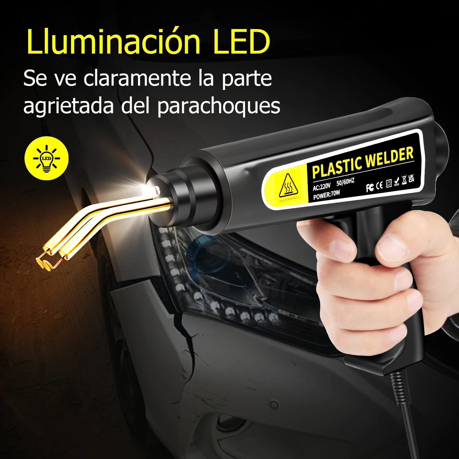 New Plastic Welding Gun Car Bumper Repair Welder Heat Laminator Bumper Repair Kit 400Pcs Repair Nail Multi-function Welder