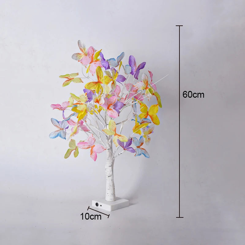 Butterfly Branch LED Table Light, USB or AA Power